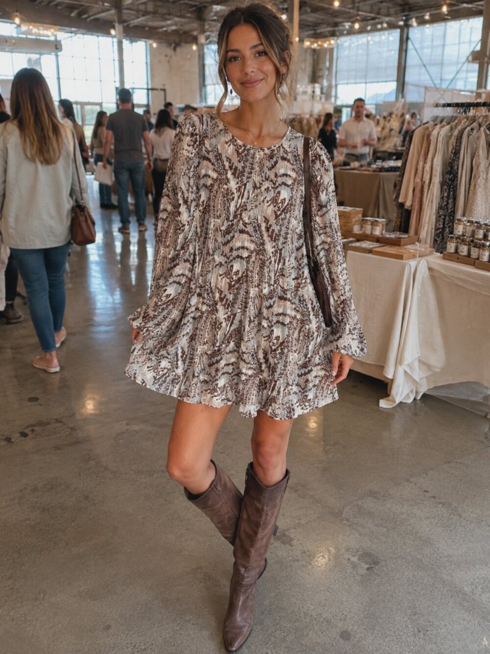 Aritzia Wilfred Daydreamer Pleated Mini Dress Butterfly Wing Print XXS
